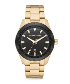 Michael Kors Sales Shop 22 Michael Kors Layton Goldtone Stainless Steel Bracelet Watch For Men