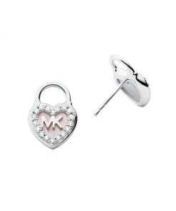 Michael Kors Premium Sterling Silver, Mother Of Pearl & Cubic Zirconia Heart Lock Studs 5 Michael Kors Premium Sterling Silver, Mother Of Pearl & Cubic Zirconia Heart Lock Studs -Michael Kors Sales Shop unnamed file 251