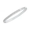 Michael Kors Sterling Silver & Cubic Zirconia Monogram Logo Bangle