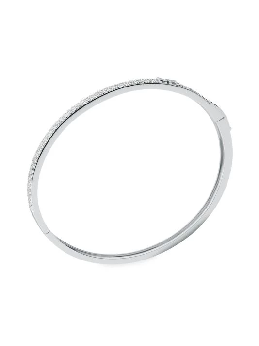 Michael Kors Sterling Silver & Cubic Zirconia Monogram Logo Bangle 3 Michael Kors Sterling Silver & Cubic Zirconia Monogram Logo Bangle - Image 3
