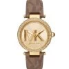 Michael Kors Parker Goldtone Stainless Steel, Crystal, & Vinyl Strap Watch