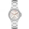 Michael Kors Camille Multifunction Stainless Steel Pavé Topring Watch