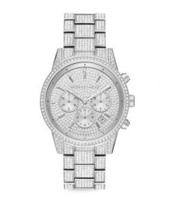 Michael Kors Ritz Pavé Stainless Steel Chronograph Watch