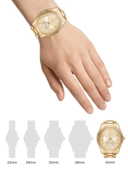 Michael Kors Lexington Multifunction Goldtone Stainless Steel Watch For Men 2 Michael Kors Lexington Multifunction Goldtone Stainless Steel Watch For Men - Image 2