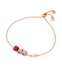 Michael Kors Premium 14K Rose-Gold-Plated & Nanogem Slider Bracelet