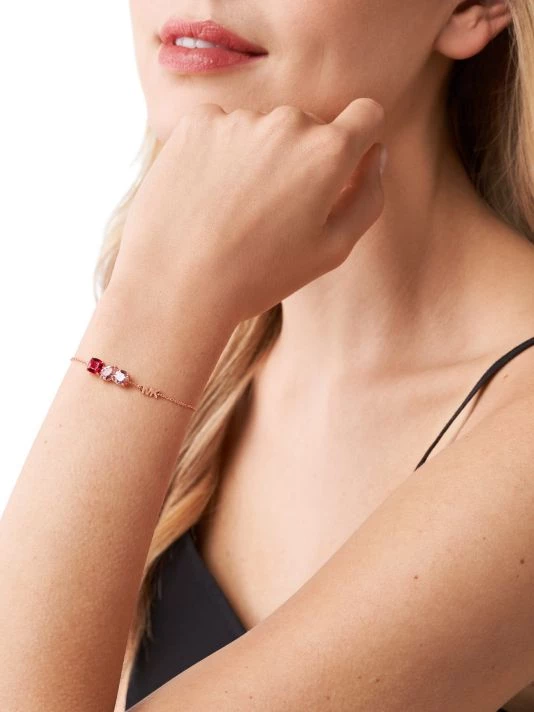 Michael Kors Premium 14K Rose-Gold-Plated & Nanogem Slider Bracelet 2 Michael Kors Premium 14K Rose-Gold-Plated & Nanogem Slider Bracelet - Image 2