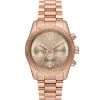 Michael Kors Lexington Chronograph Rose Goldtone Stainless Steel Watch
