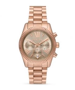 Michael Kors Lexington Chronograph Rose Goldtone Stainless Steel Watch