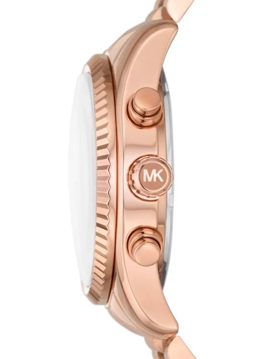 Michael Kors Lexington Chronograph Rose Goldtone Stainless Steel Watch 2 Michael Kors Lexington Chronograph Rose Goldtone Stainless Steel Watch - Image 2