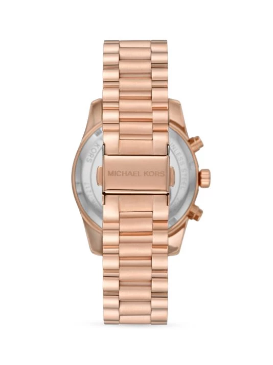 Michael Kors Lexington Chronograph Rose Goldtone Stainless Steel Watch 3 Michael Kors Lexington Chronograph Rose Goldtone Stainless Steel Watch - Image 3