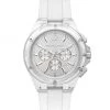 Michael Kors Lennox Nylon And Silicone Translucent Chronograph Watch For Men
