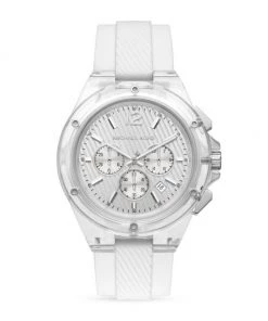 Michael Kors Lennox Nylon And Silicone Translucent Chronograph Watch For Men