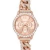 Michael Kors Layton Rose Goldtone & Crystal Multifunction Watch