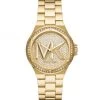 Michael Kors Lennox Three-Hand Goldtone Stainless Steel Watch