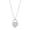 Michael Kors Premium 14K Gold-Plated, Mother Of Pearl & Cubic Zirconia Heart Lock Pendant Necklace
