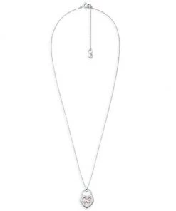 Michael Kors Premium 14K Gold-Plated, Mother Of Pearl & Cubic Zirconia Heart Lock Pendant Necklace -Michael Kors Sales Shop unnamed file 416