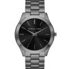 Michael Kors Slim Runway Three-Hand Gunmetal Stainless Steel Watch