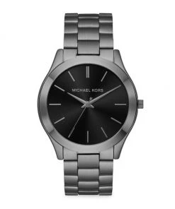 Michael Kors Slim Runway Three-Hand Gunmetal Stainless Steel Watch