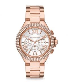 Michael Kors Camille Rose Goldtone Stainless Steel & Crystal Chronograph Watch