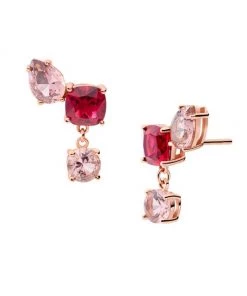 Michael Kors Premium 14K Rose Gold-Plated & Nanogem Cluster Earrings