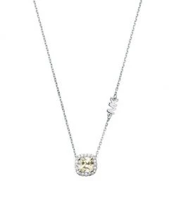 Michael Kors Premium Sterling Silver & Cubic Zirconia Pendant Necklace