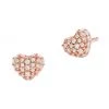 Michael Kors 14K-Rose-Gold-Plated & Cubic Zirconia Heart Stud Earrings