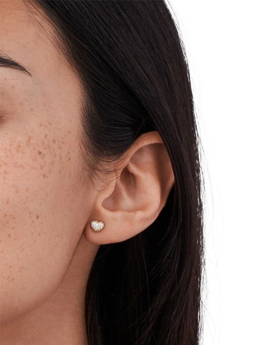 Michael Kors 14K-Rose-Gold-Plated & Cubic Zirconia Heart Stud Earrings 3 Michael Kors 14K-Rose-Gold-Plated & Cubic Zirconia Heart Stud Earrings - Image 3