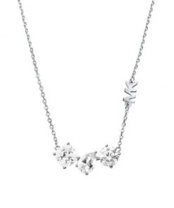 Michael Kors Premium Sterling Silver & Cubic Zirconia Cluster Necklace -Michael Kors Sales Shop unnamed file 470