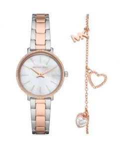 Michael Kors Pyper Two-Tone Stainless Steel & Crystal Watch & Bracelet Set