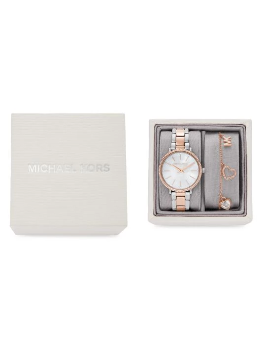 Michael Kors Pyper Two-Tone Stainless Steel & Crystal Watch & Bracelet Set 5 Michael Kors Pyper Two-Tone Stainless Steel & Crystal Watch & Bracelet Set - Image 5