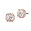 Michael Kors Premium 14K Rose Goldplated Cushion-Cut Cubic Zirconia Stud Earrings