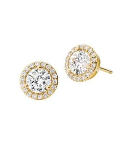 Michael Kors Premium 14K Goldplated Brilliant-Cut Cubic Zirconia Stud Earrings