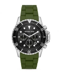 Michael Kors Everest Chronograph Green Stainless Steel & Silicone Watch