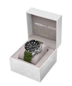 Michael Kors Everest Chronograph Green Stainless Steel & Silicone Watch -Michael Kors Sales Shop unnamed file 502