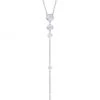 Michael Kors Premium Sterling Silver Cubic Zirconia Lariat Necklace