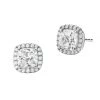 Michael Kors Sterling Silver & Cubic Zirconia Cushion Halo Stud Earrings