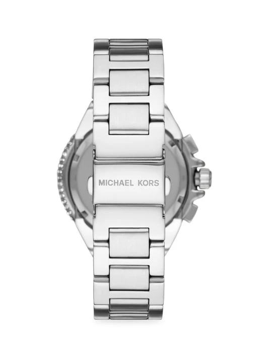 Michael Kors Camille Chronograph Silvertone Stainless Steel Pavé Watch 3 Michael Kors Camille Chronograph Silvertone Stainless Steel Pavé Watch - Image 3