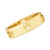 Michael Kors 14K-Gold-Plated Monogram Logo Ring