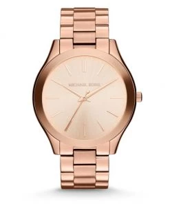 Michael Kors Slim Runway Rose Goldtone Stainless Steel Bracelet Watch