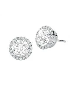 Michael Kors Premium Sterling Silver & Cubic Zirconia Stud Earrings