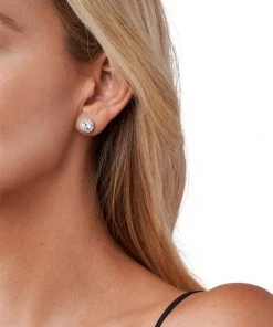 Michael Kors Premium Sterling Silver & Cubic Zirconia Stud Earrings -Michael Kors Sales Shop unnamed file 592