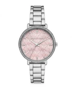 Michael Kors Pyper Three-Hand Stainless Steel Alloy Logo Watch