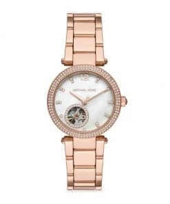 Michael Kors Parker Automatic Rose Gold Bracelet Watch