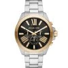 Michael Kors Wren Chronograph Tri-Tone Stainless Steel Watch