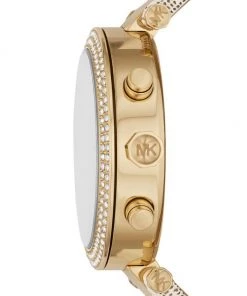 Michael Kors Parker Goldtone, Pav&eacute; & PVC Logo-Print Strap Chronograph Watch -Michael Kors Sales Shop unnamed file 63