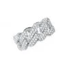 Michael Kors Sterling Silver & Cubic Zirconia Curb-Chain Ring