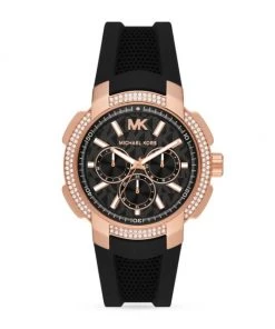 Michael Kors Sidney Rose Goldtone, Crystal & Silicone Multifunction Watch