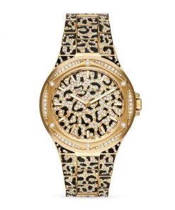 Michael Kors Lennox Goldtone Stainless Steel, Enamel, & Crystal Bracelet Watch
