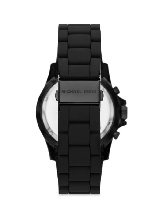 Michael Kors Everest Chronograph Black Stainless Steel & Silicone Watch 5 Michael Kors Everest Chronograph Black Stainless Steel & Silicone Watch - Image 5