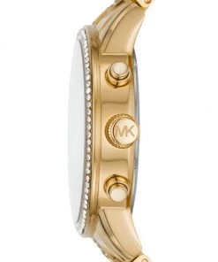 Michael Kors Ritz Goldtone Stainless Steel & Pavé-Link Bracelet Chronograph Watch -Michael Kors Sales Shop unnamed file 71